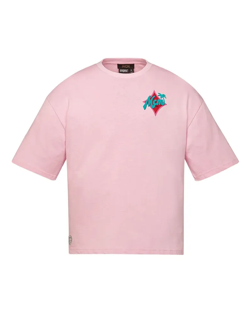 MCM X SNIPES T-Shirt mit Logo-Print - Rosa Rosa