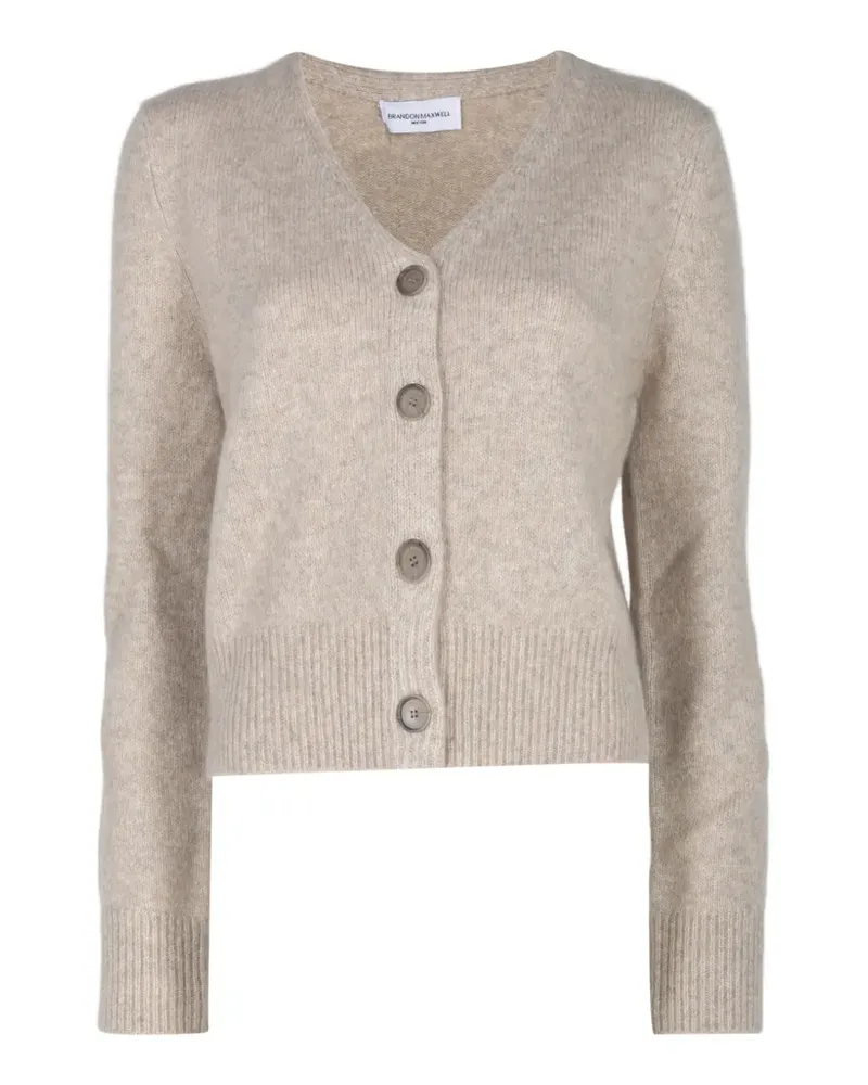 Brandon Maxwell Sloane Cardigan mit V-Ausschnitt - Nude Nude