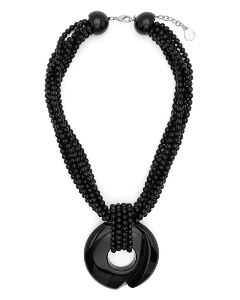Emporio Armani Halskette mit Perlen - Schwarz Schwarz