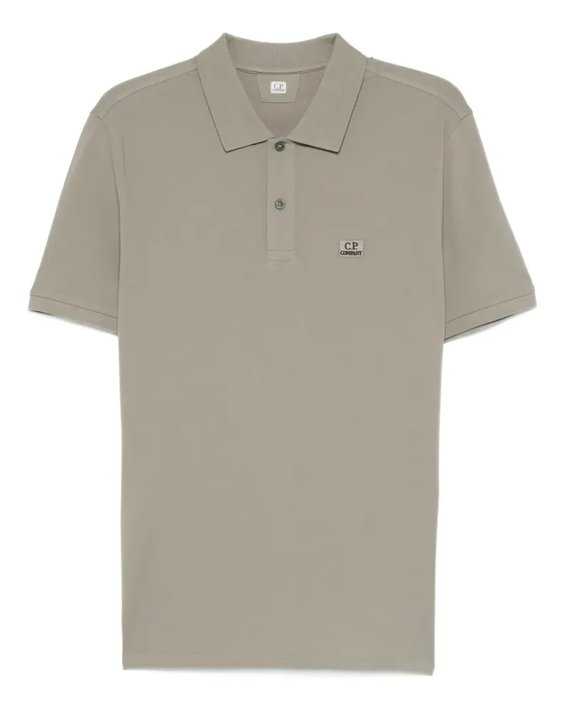 C.P. Company Poloshirt mit Logo-Schild - Grün Grün
