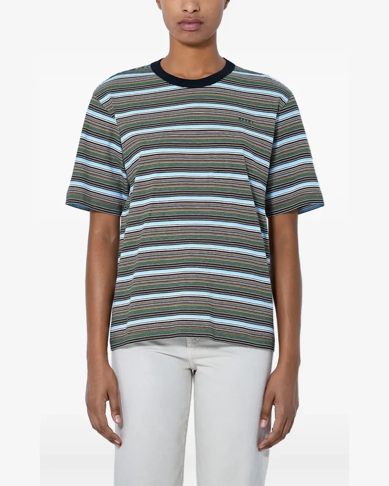 Marni Gestreiftes T-Shirt - Blau Blau
