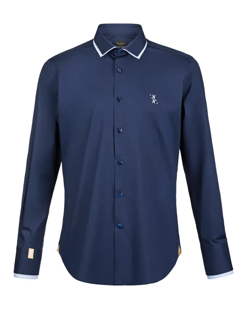 Billionaire embroidered-logo shirt - Blau Blau