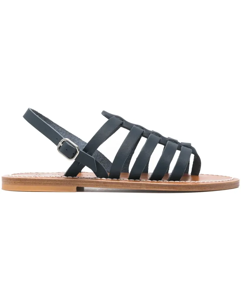 K.Jacques  Flache Homere Sandalen - Blau Blau
