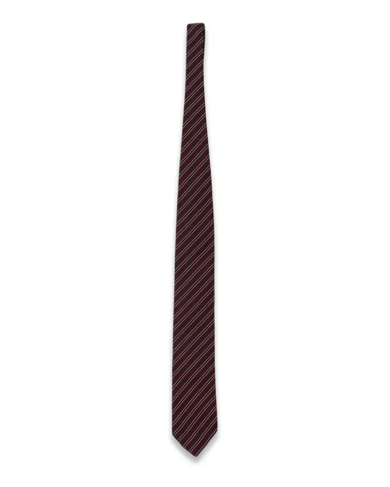 Ermenegildo Zegna diagonal-stripe silk tie - Rot Rot
