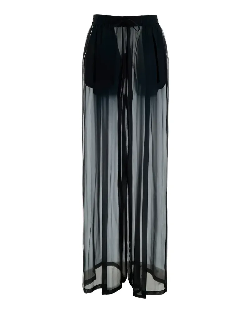 Dolce & Gabbana sheer wide-leg trousers - Schwarz Schwarz