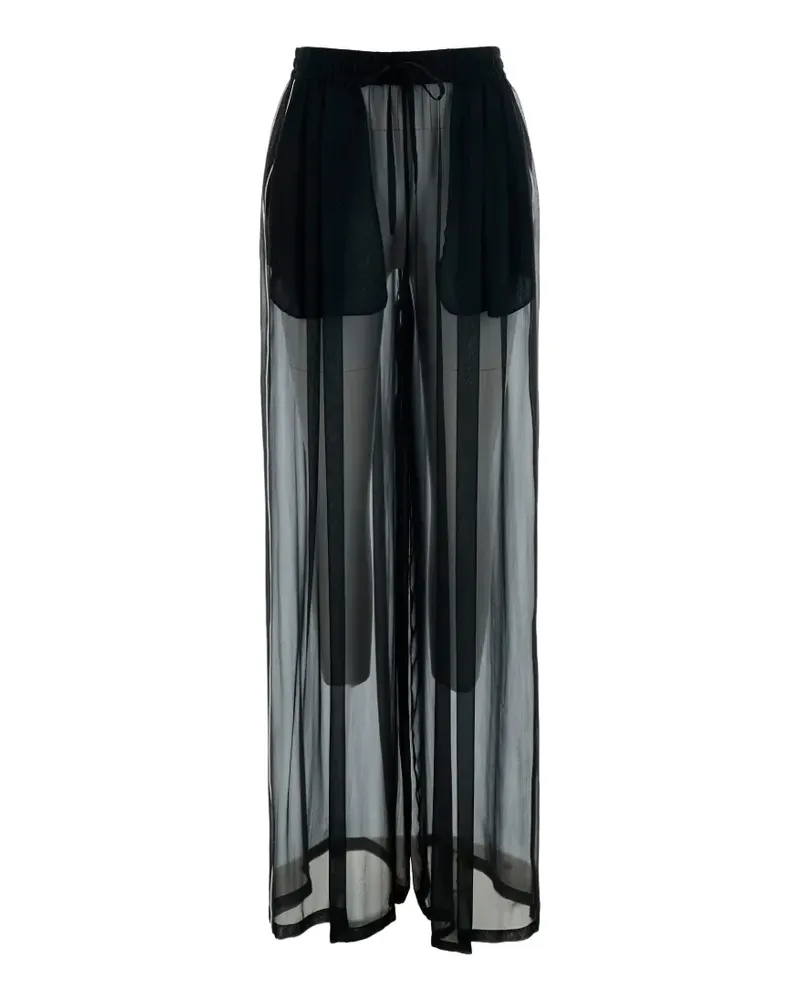 Dolce & Gabbana sheer wide-leg trousers - Schwarz Schwarz