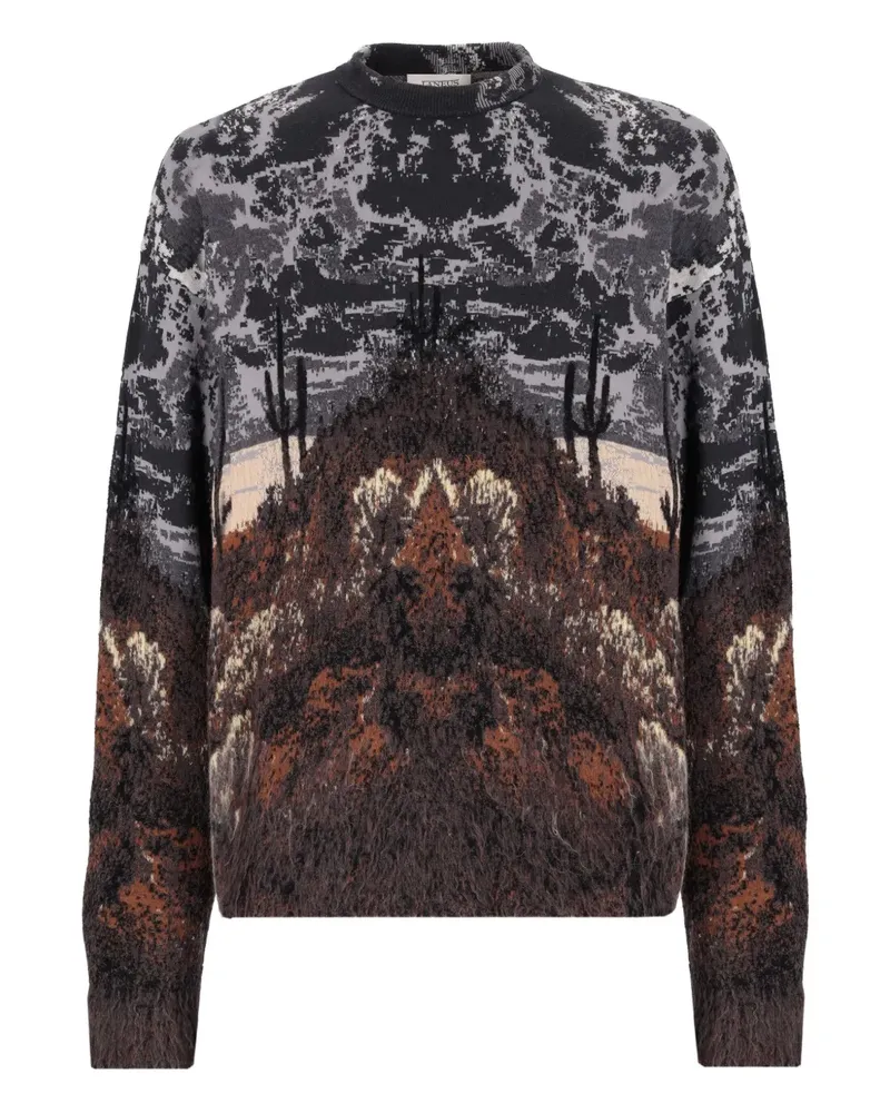 Laneus Pullover mit Jacquardmuster - Braun Braun