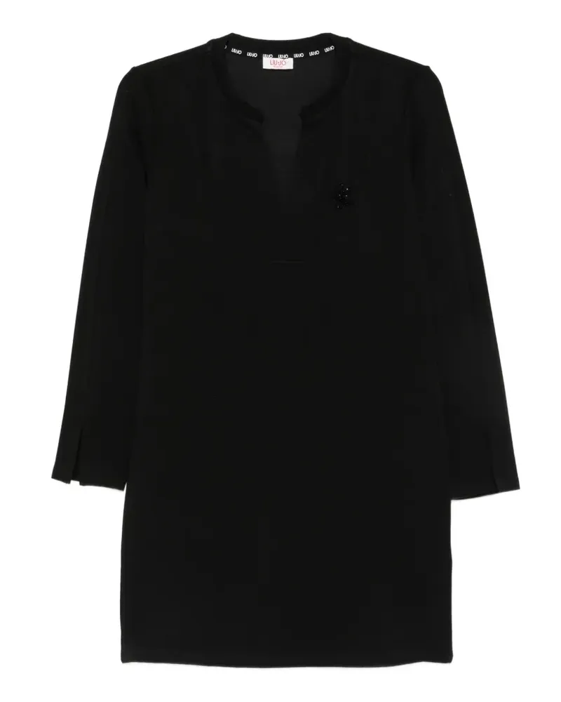 Liu Jo Minikleid mit Perlen-Logo - Schwarz Schwarz