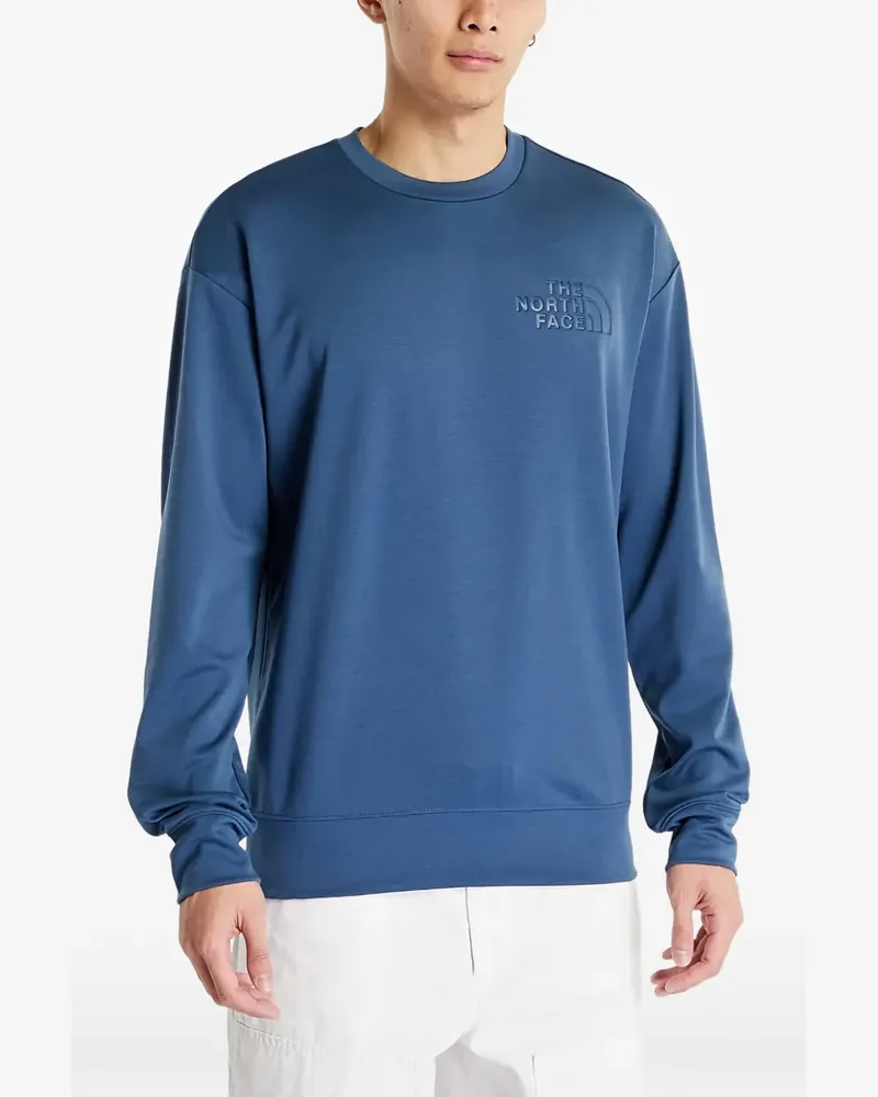 The North Face logo-debossed sweatshirt - Blau Blau