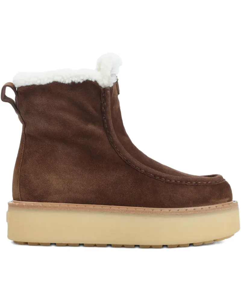 Prada Knöchelhohe Wildlederstiefel - Braun Braun