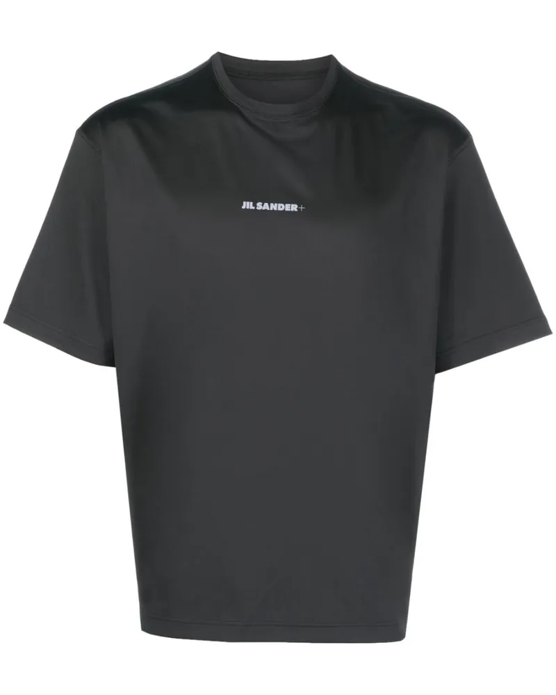 Jil Sander Sport-T-Shirt mit Logo-Print Schwarz