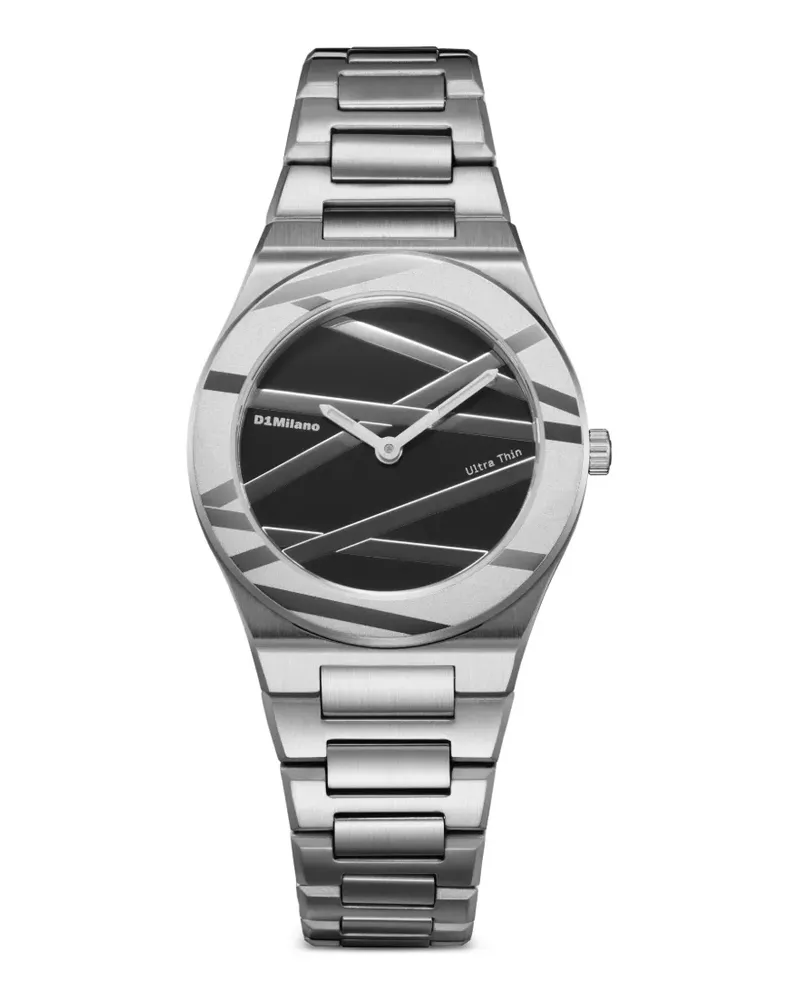D1 Milano Onyx Inlay Ultra Thin Armbanduhr 30mm - Schwarz Schwarz