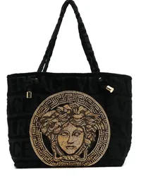 Versace Icon towelling tote bag Schwarz