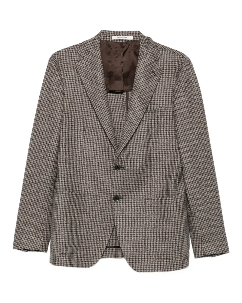 Tagliatore houndstooth-pattern blazer - Nude Nude