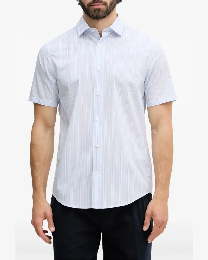 Gant vertical-stripe short-sleeve shirt - Blau Blau