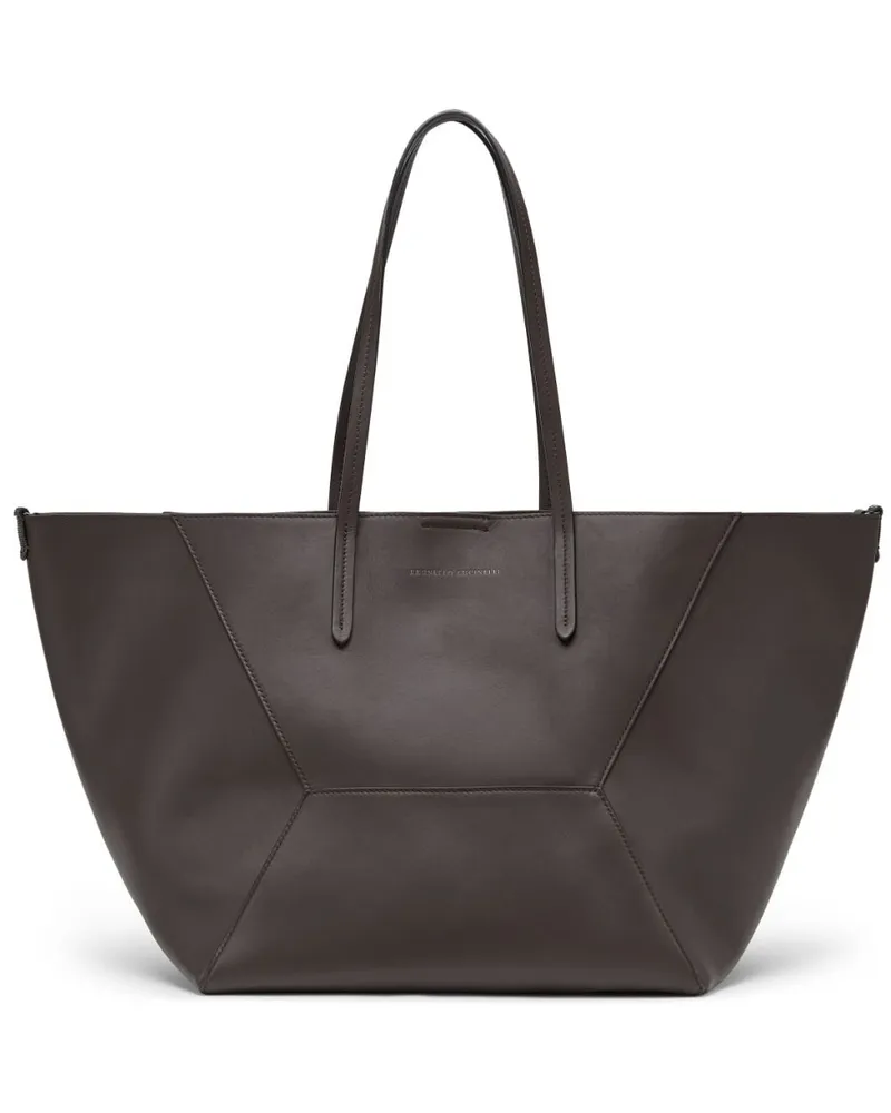 Brunello Cucinelli BC Duo Tote Bag aus Leder - Braun Braun