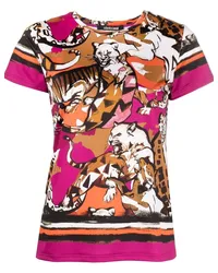 Roberto Cavalli T-Shirt mit Geparden-Print Braun