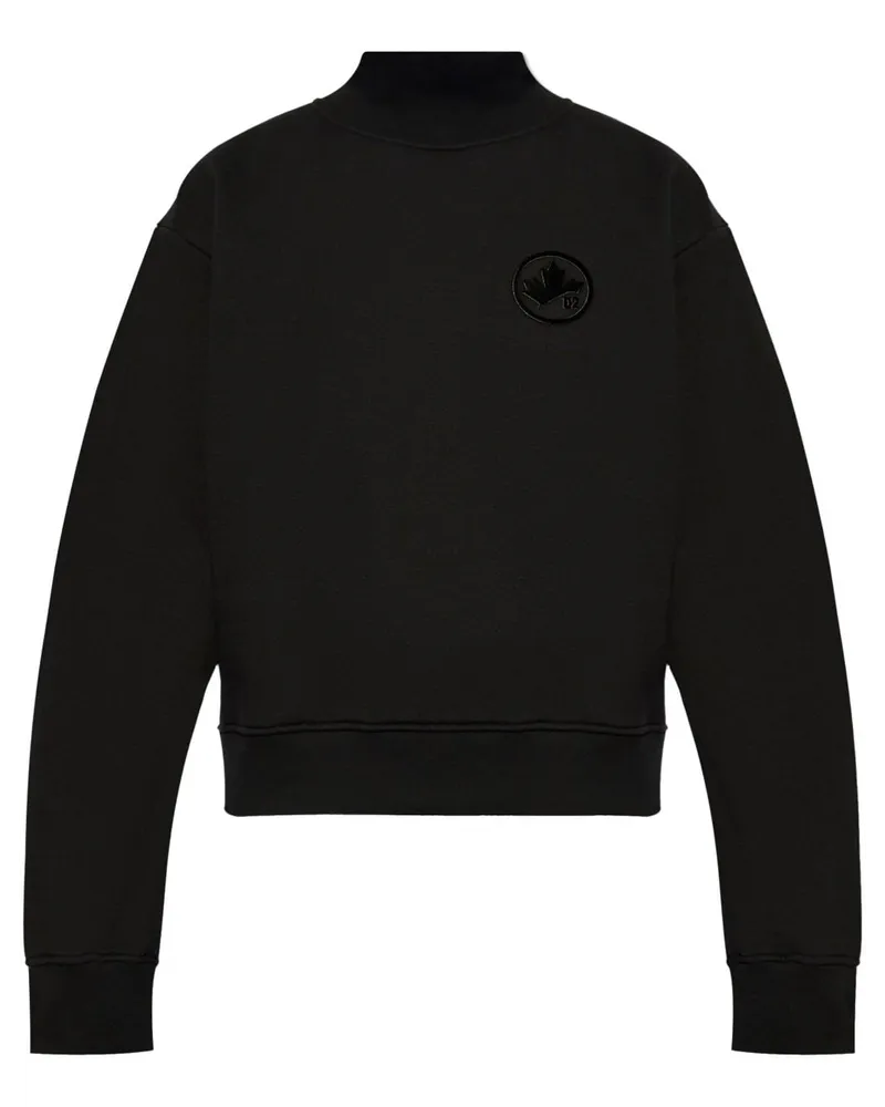 Dsquared2 Sweatshirt mit Stehkragen Schwarz