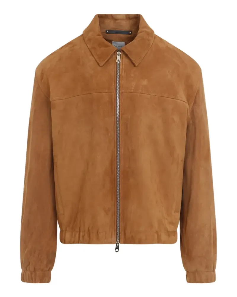 Paul Smith Tan suede zip-up jacket - Braun Braun