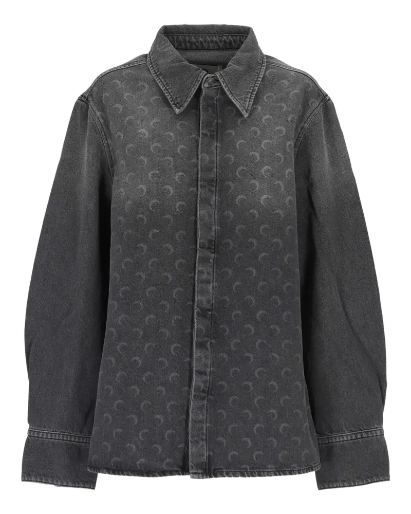 Marine Serre moon-pattern shirt - Grau Grau
