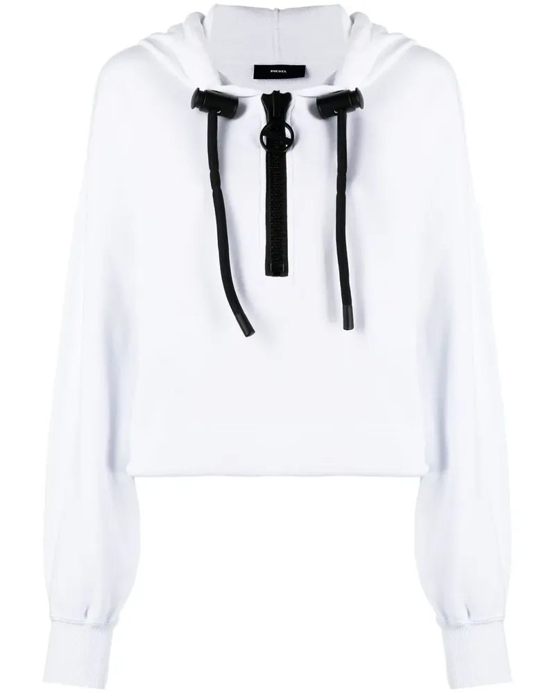 Diesel Cropped-Hoodie - Weiß Weiß