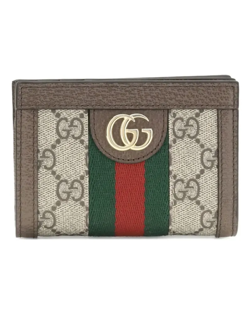 Gucci Portemonnaie mit GG Supreme-Streifen - Braun Braun