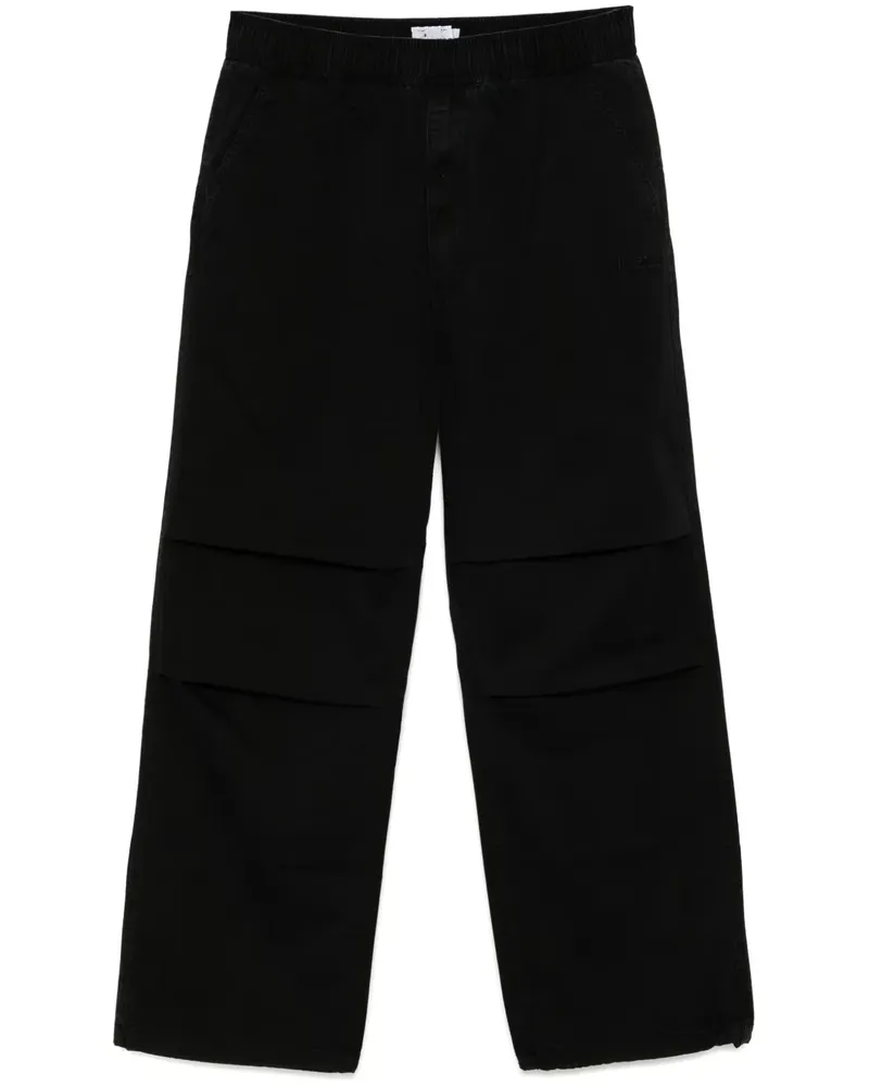 Izzue Hose mit Logo-Stickerei - Schwarz Schwarz