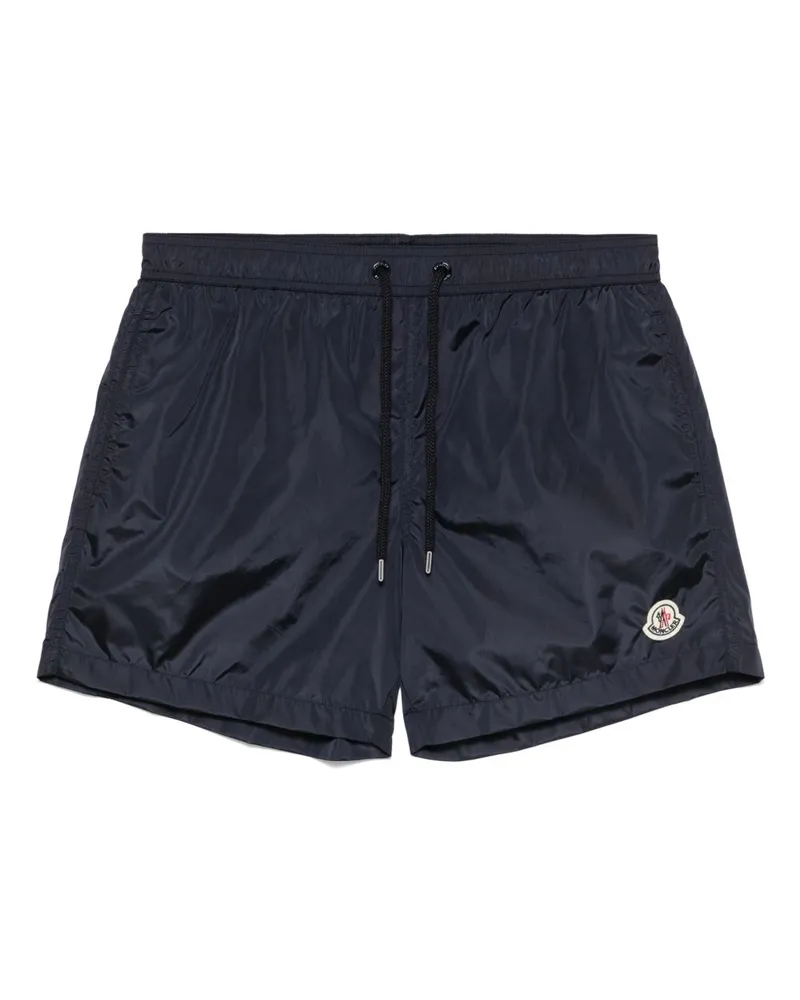 Moncler Badeshorts mit Logo-Patch - Blau Blau
