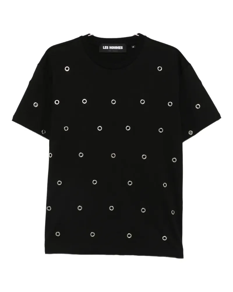 Les Hommes crew-neck T-shirt - Schwarz Schwarz