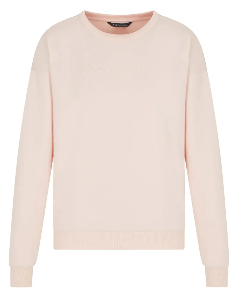 Armani Exchange Sweatshirt mit Logo-Stickerei - Rosa Rosa
