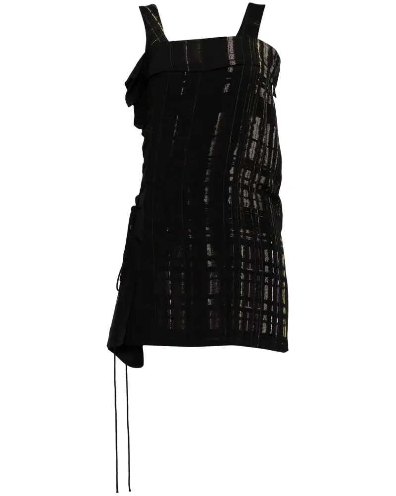 Yohji Yamamoto Minikleid mit Schnürung - Schwarz Schwarz