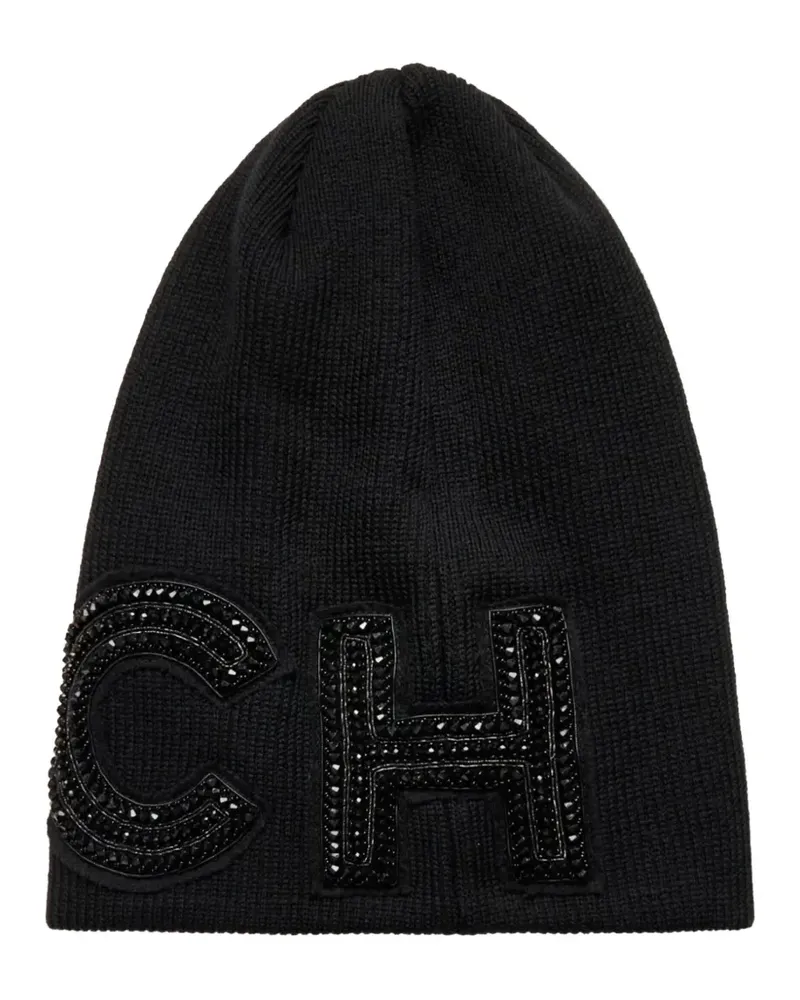 John Richmond Verzierte Beanie - Schwarz Schwarz