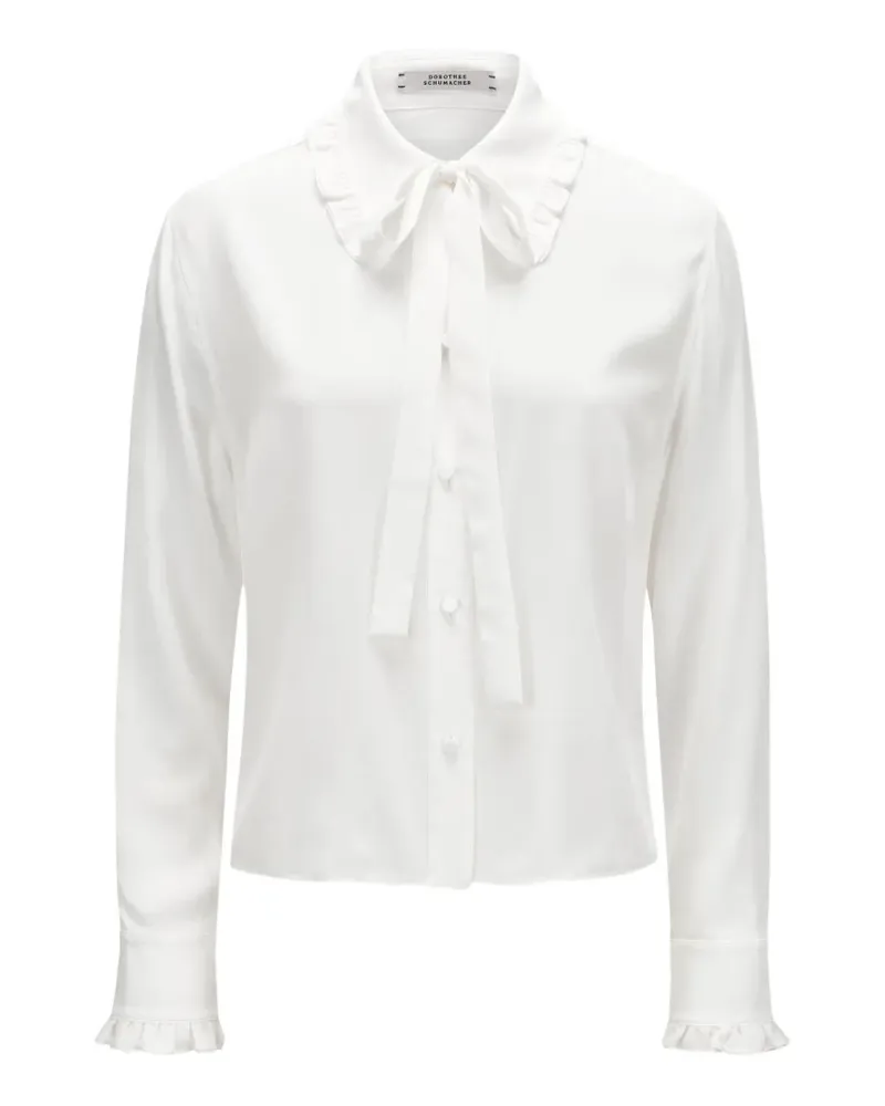 Dorothee Schumacher Soft Vibes ruffled tie blouse - Weiß Weiß