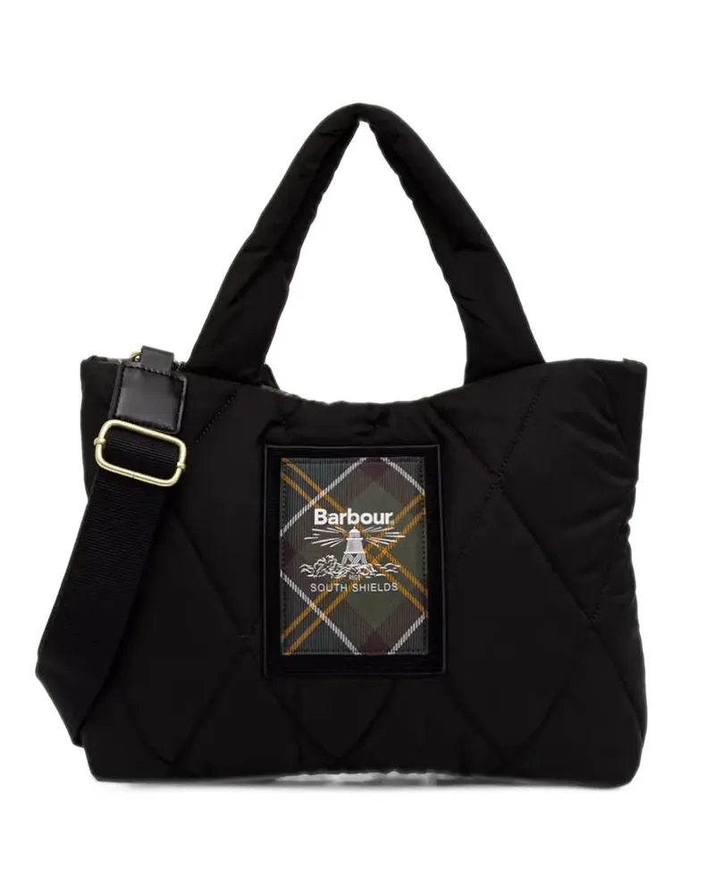 Barbour Tote Bag mit Logo-Patch - Schwarz Schwarz