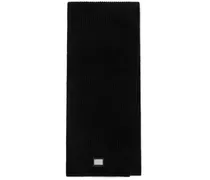 Schal mit Logo-Patch - Schwarz