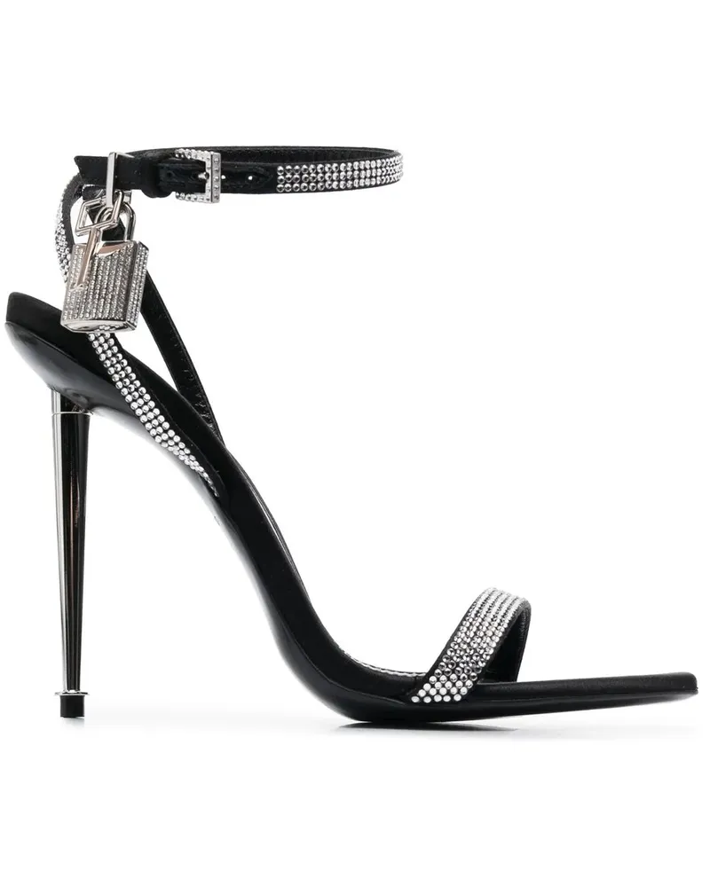 Tom Ford Gilda Sandalen mit Kristallen 120mm - Schwarz Schwarz