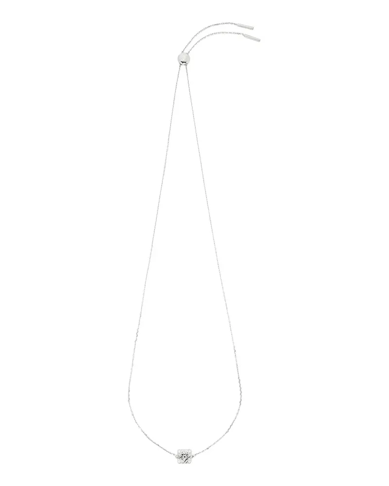 Loewe Anagram Bombé Halskette mit Logo-Anhänger - Silber Silber
