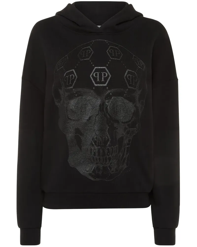 Philipp Plein Monogram Skull Hoodie - Schwarz Schwarz