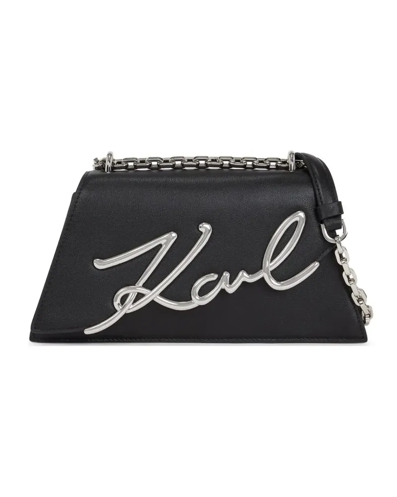 Karl Lagerfeld Signature Schultertasche - Schwarz Schwarz