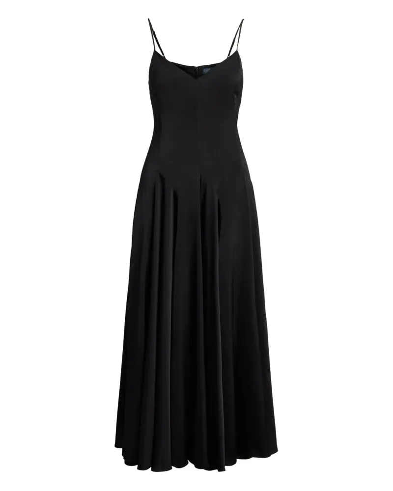 Ralph Lauren Kleid mit V-Ausschnitt - Schwarz Schwarz