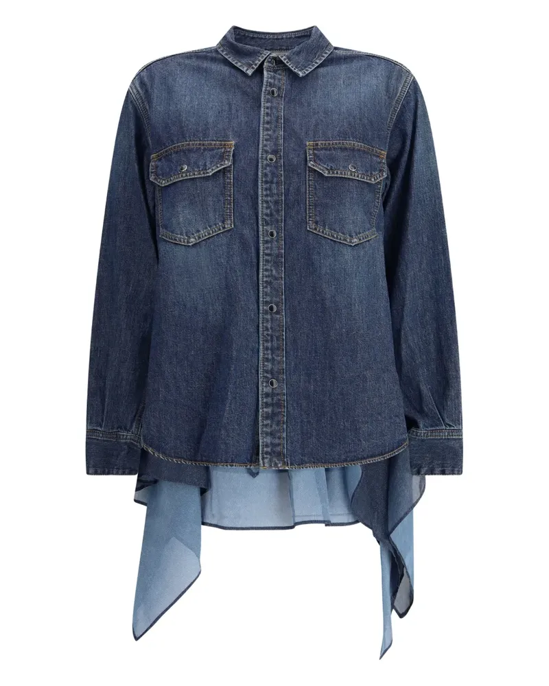 Sacai Hemd mit aufgesetzter Tasche - Blau Blau