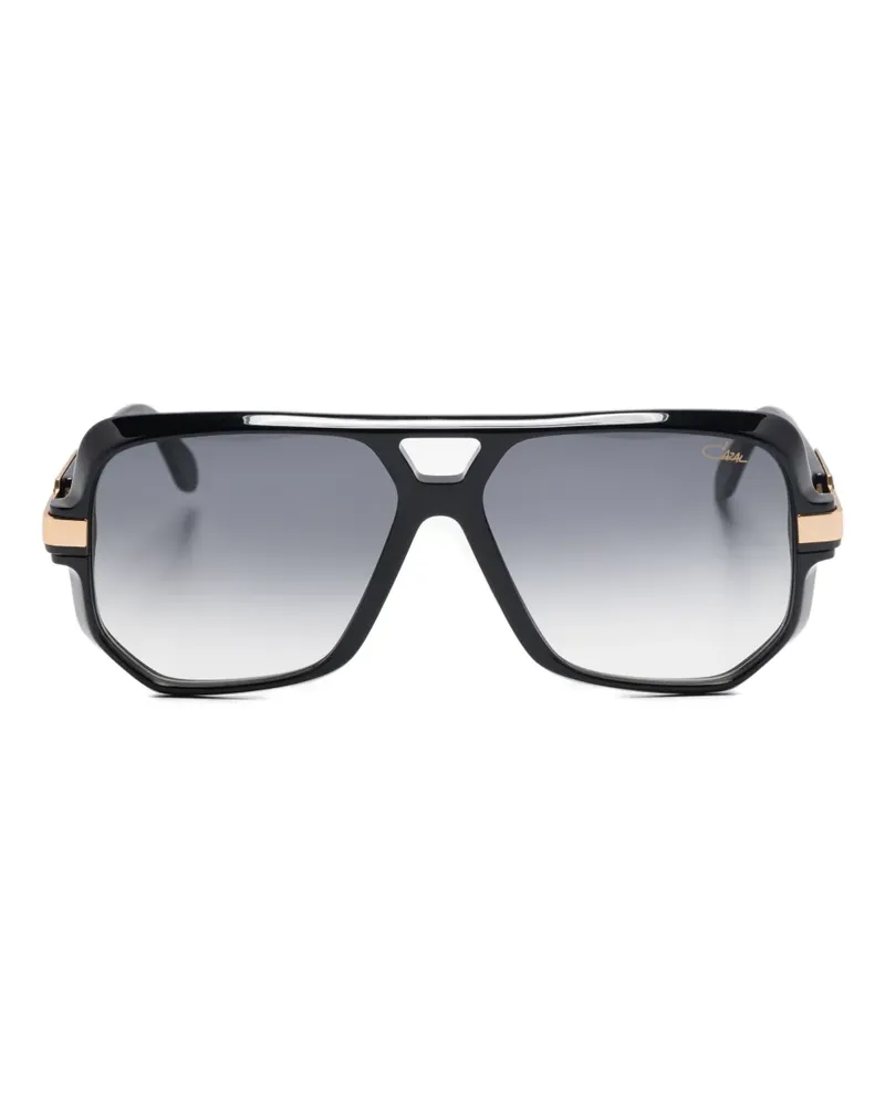 CAZAL Sonnenbrille mit geometrischem Gestell - Schwarz Schwarz