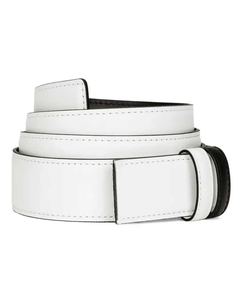 Dolce & Gabbana stitching-trim belt - Weiß Weiß