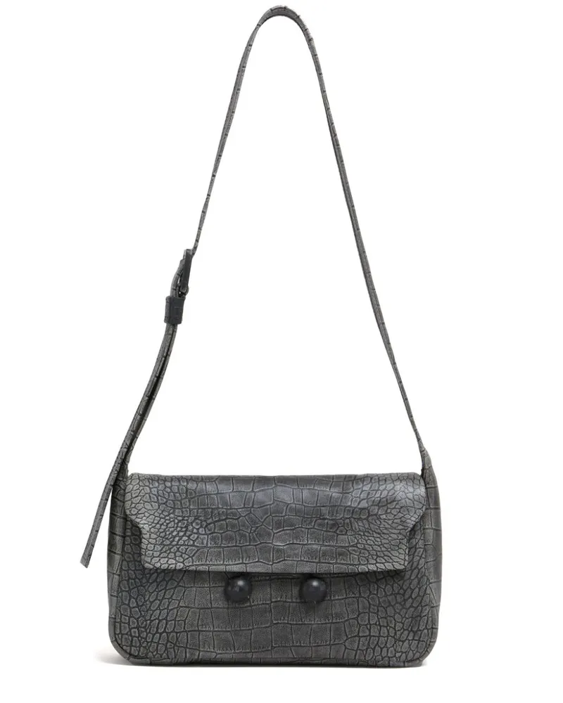 Marni Schultertasche aus Leder - Schwarz Schwarz