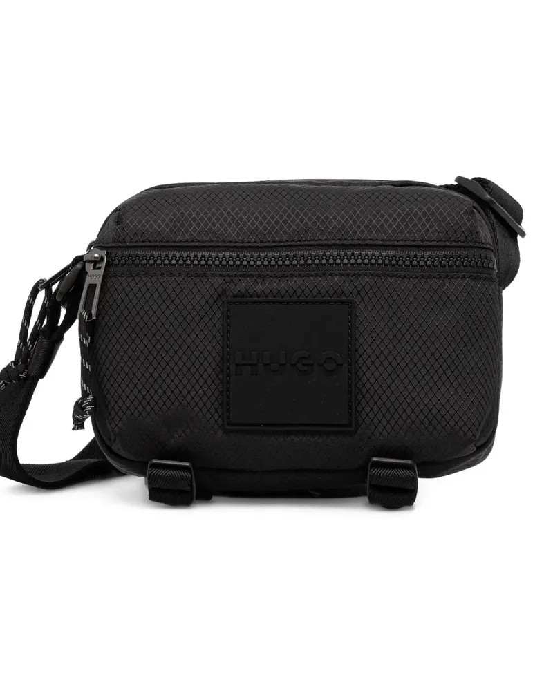 HUGO BOSS Strukturierte Gürteltasche mit Reißverschluss - Schwarz Schwarz