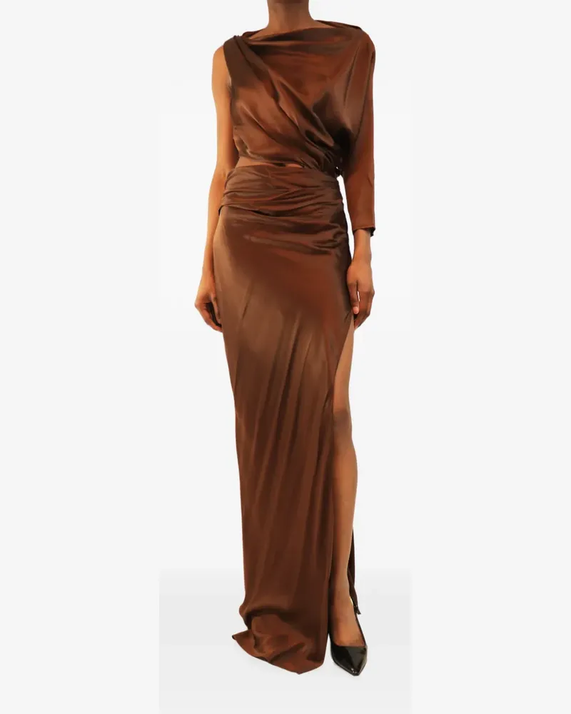 The Sei one-shoulder cut-out maxi dress - Braun Braun