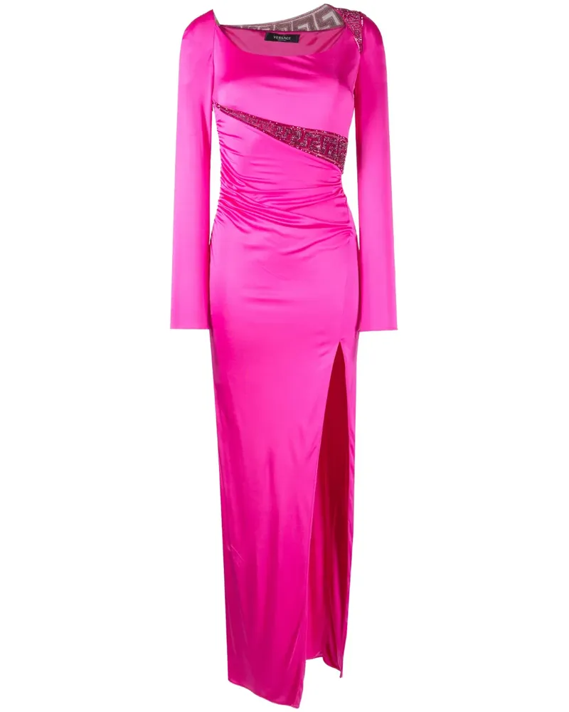 Versace Kristallverziertes Abendkleid - Rosa Rosa