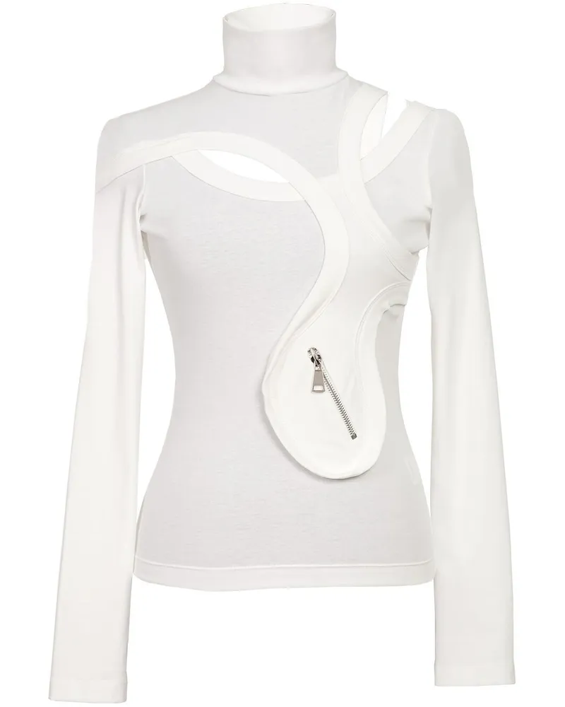 Natasha Zinko Langarmshirt aus Jersey - Weiß Weiß