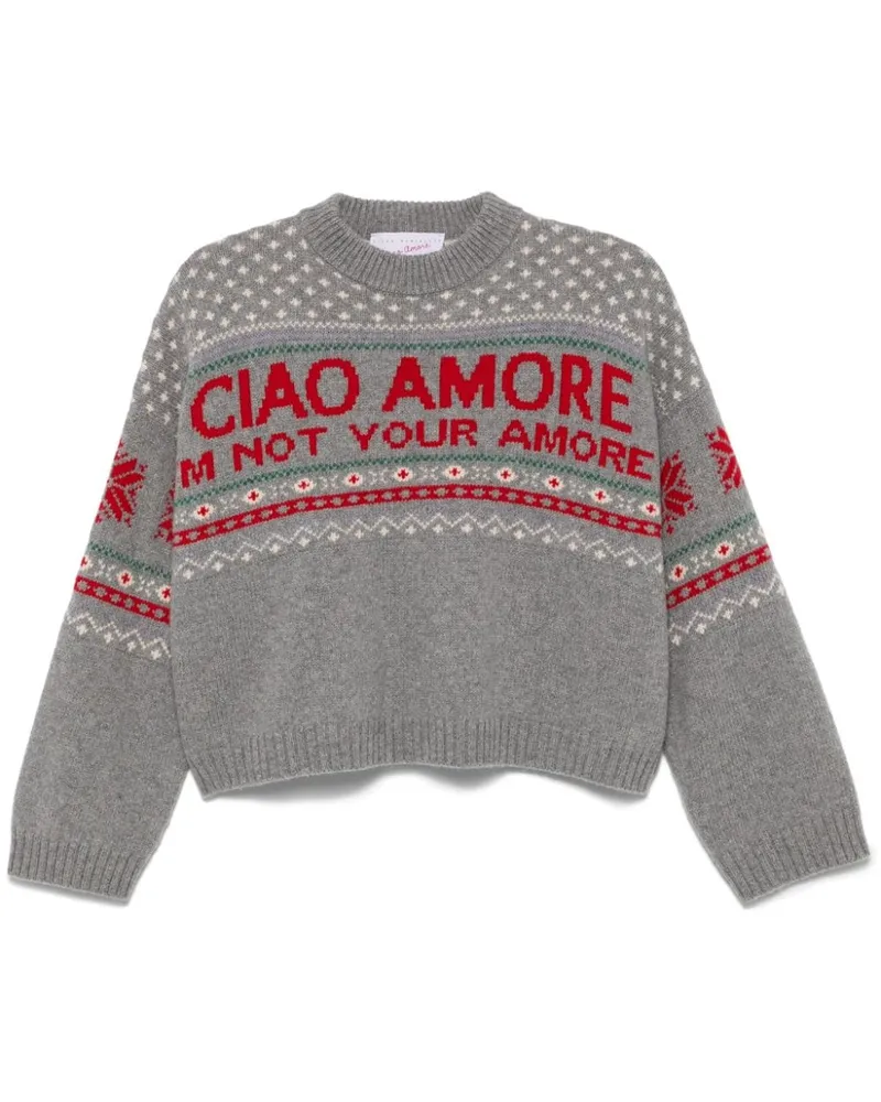 Giada Benincasa Klassischer Intarsien-Pullover - Grau Grau