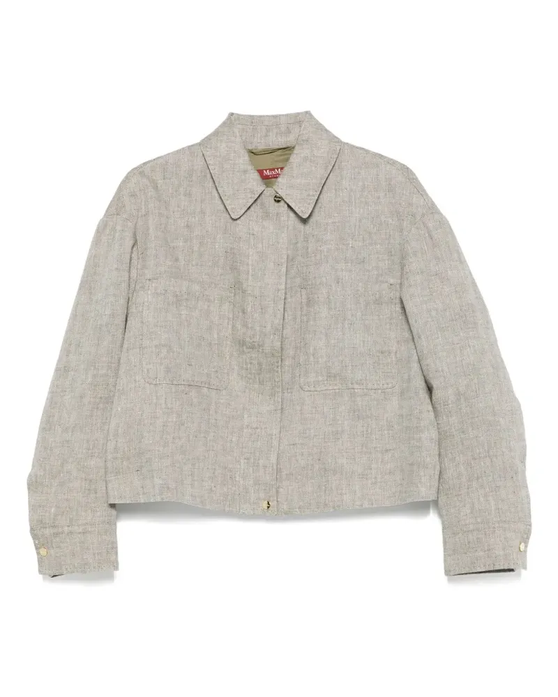 Max Mara Luca sJacke aus Leinen - Grau Grau